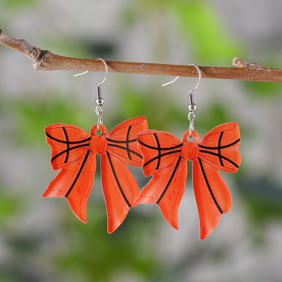 Wholesale Hot Sports Bow Pendant Earrings Ball Games Earrings Sports Fans Acrylic Earrings